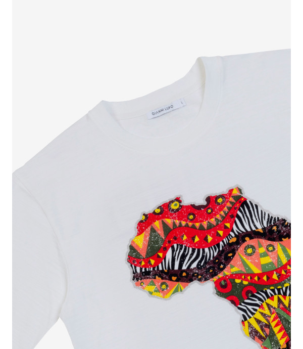 T-shirt con stampa Africa