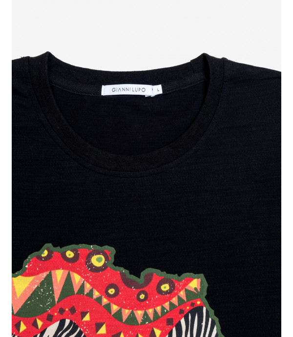 T-shirt con stampa Africa