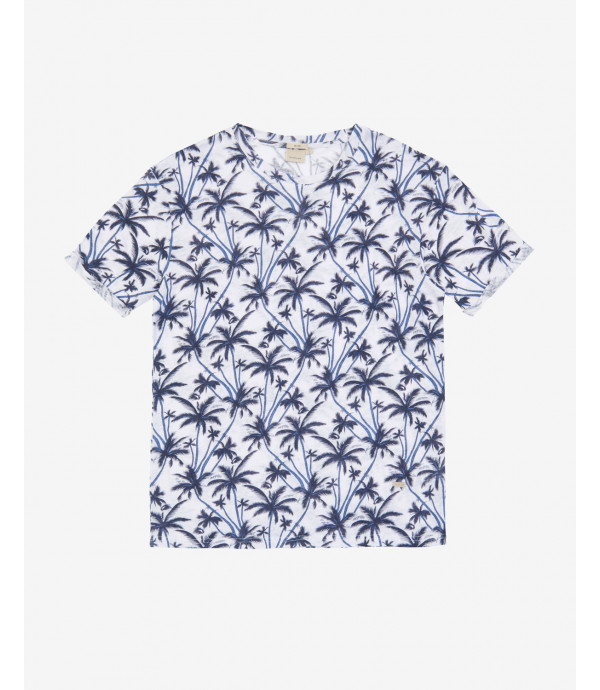 T-shirt palms in lino