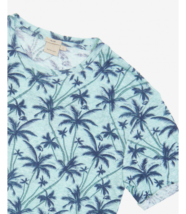 T-shirt palms in lino