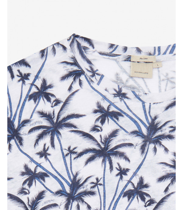 T-shirt palms in lino