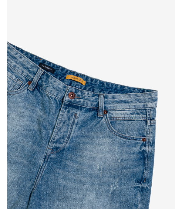Bermuda jeans con rotture