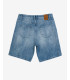 Bermuda jeans light wash con rotture