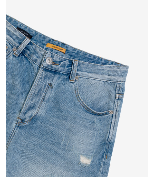 Bermuda jeans con strappi