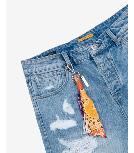 Bermuda jeans con strappi