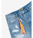 Bermuda jeans con strappi