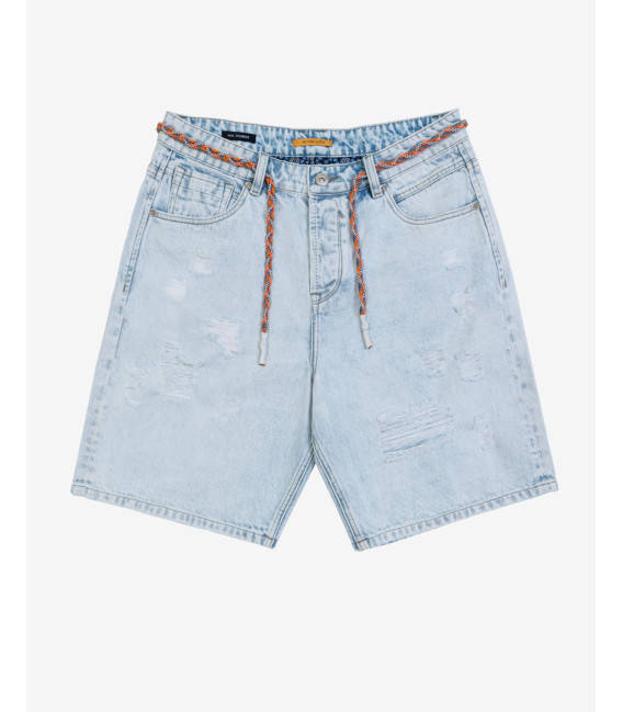 Bermuda jeans con strappi