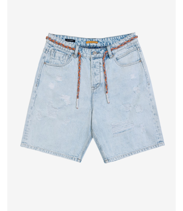 Bermuda jeans con strappi