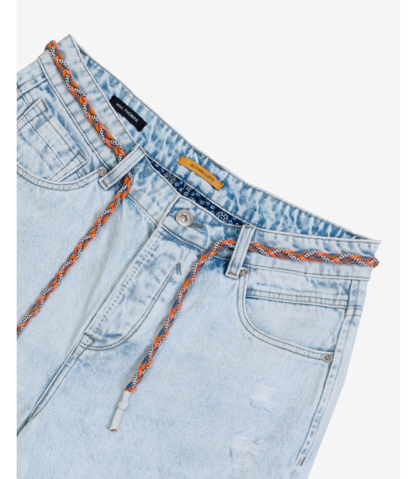 Bermuda jeans con strappi