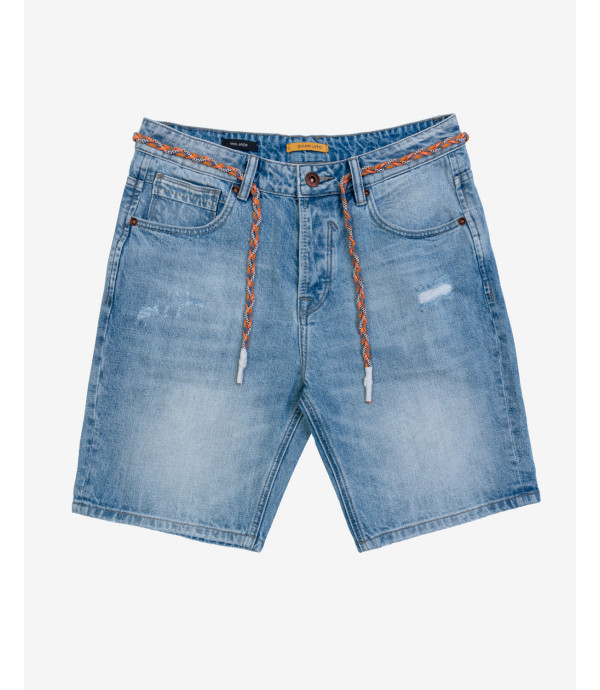 Bermuda jeans con strappi