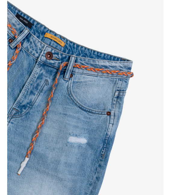 Bermuda jeans con strappi
