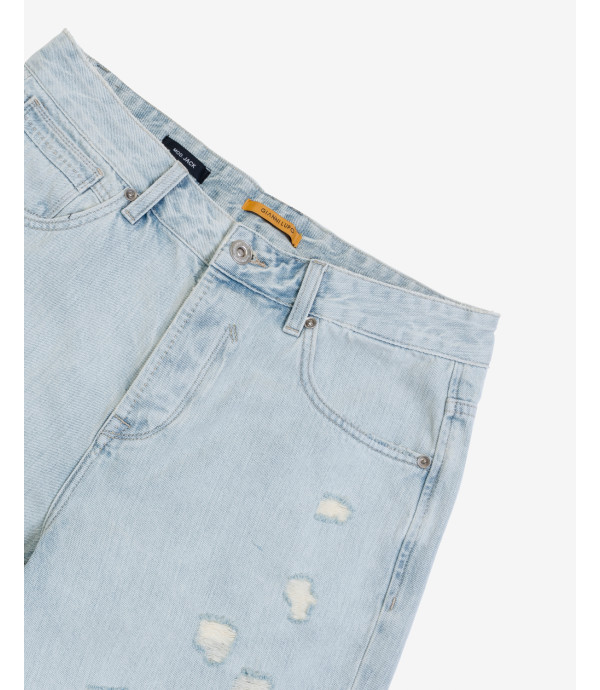 Bermuda jeans con strappi