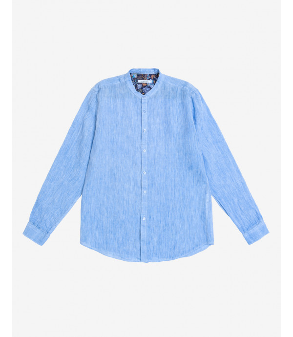 Di più su Camicia coreana in lino tinto freddo