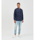 Camicia coreana in lino tinto freddo