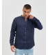 Camicia coreana in lino tinto freddo