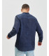Camicia coreana in lino tinto freddo