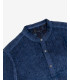 Camicia coreana in lino tinto freddo