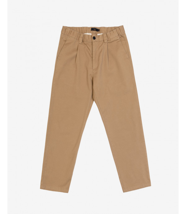 Elasticated relaxed fit trousers with pleats