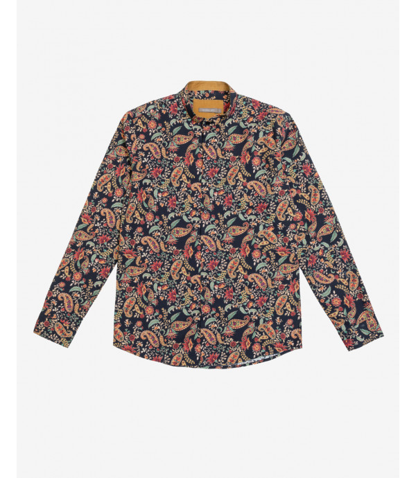 Camicia alla coreana in fantasia