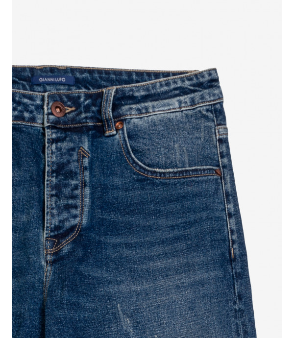 Mike carrot fit jeans with scratches
