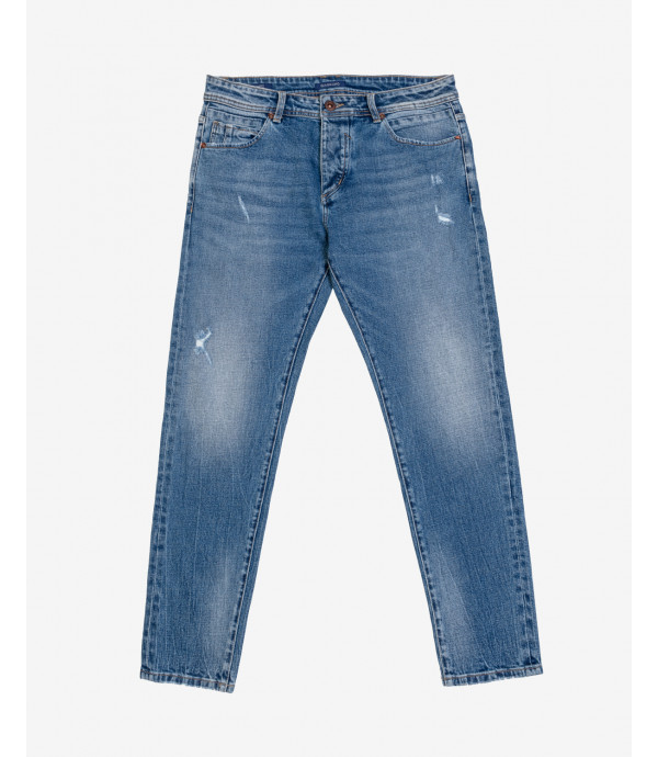 Mark regular cropped fit medium wash jeans