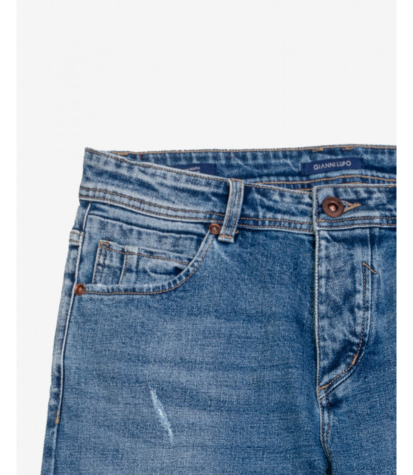 Mark regular cropped fit medium wash jeans