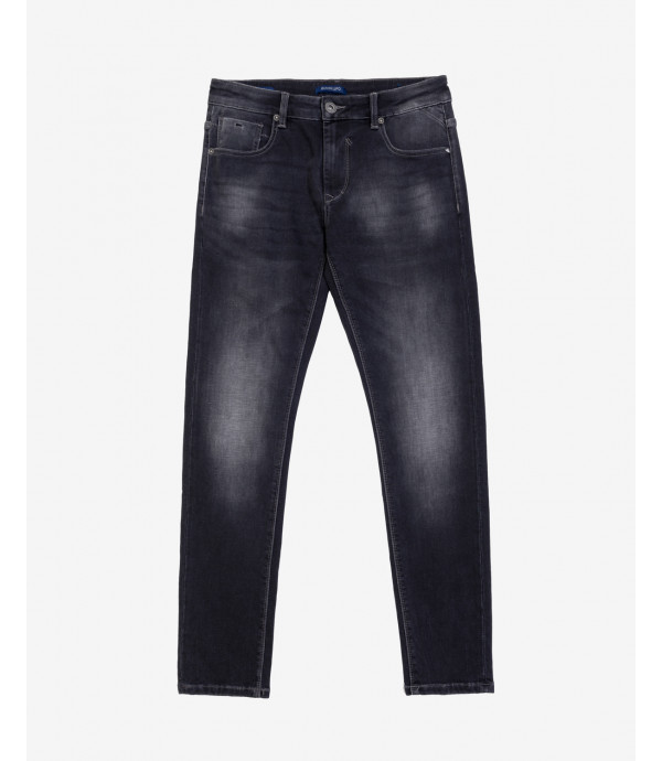 Luc skinny fit fleece lining jeans in black
