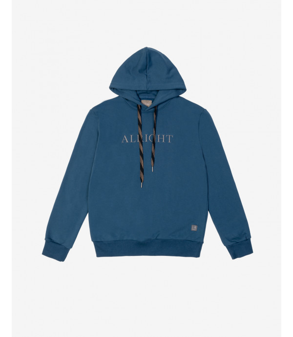 Hoodie with embroidered lettering