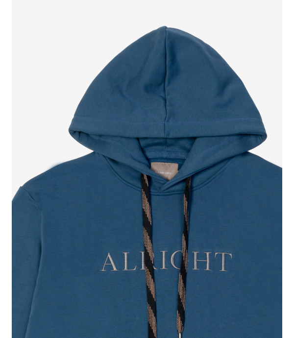 Hoodie with embroidered lettering