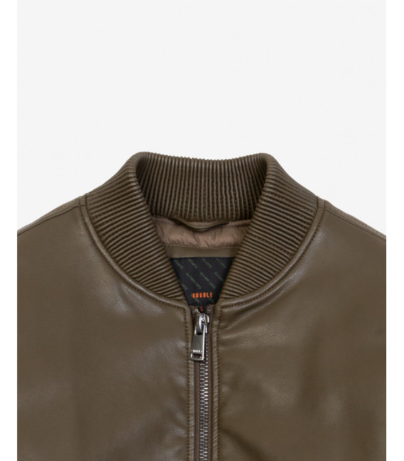Bomber effetto pelle oversize