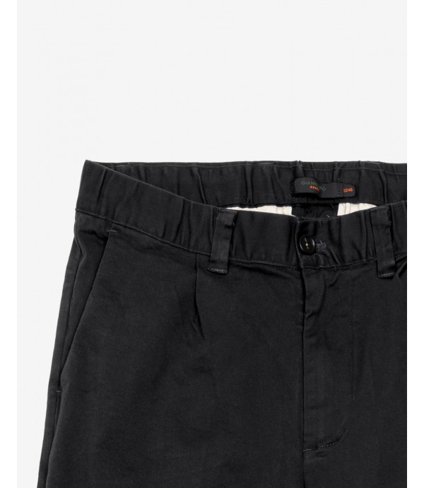 Pantaloni relaxed fit con pinces e vita elasticizzata