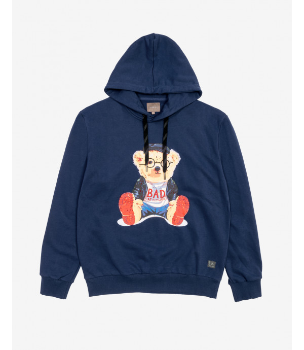 Teddy print hoodie