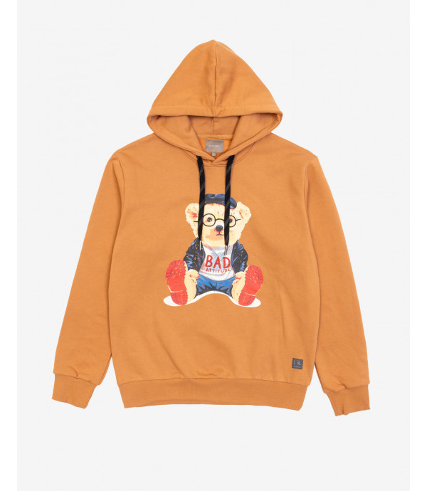 Teddy print hoodie
