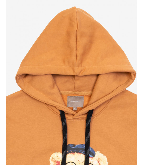 Teddy print hoodie
