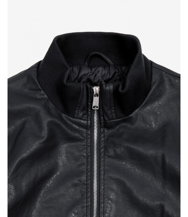 Faux-leather jacket