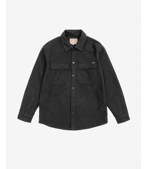 Overshirt in misto lana con taschini