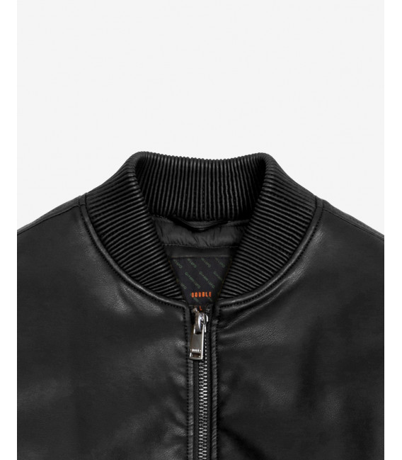 Bomber effetto pelle oversize