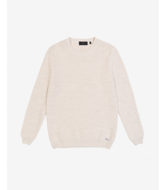 Maglione girocollo in textured 3D
