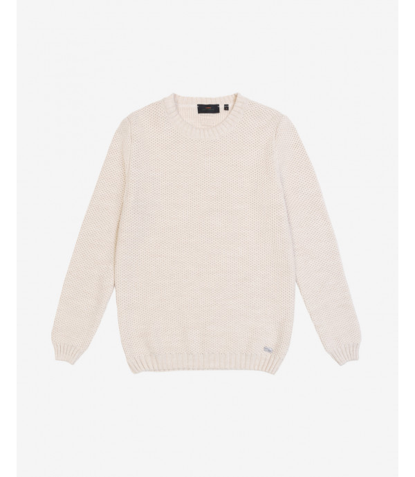 Maglione girocollo in textured 3D