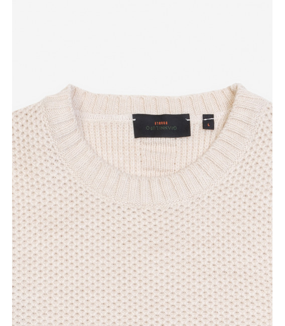 Maglione girocollo in textured 3D
