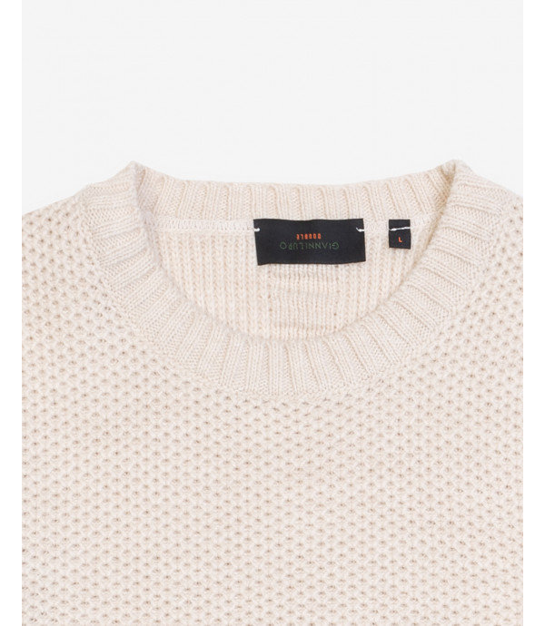 Maglione girocollo in textured 3D