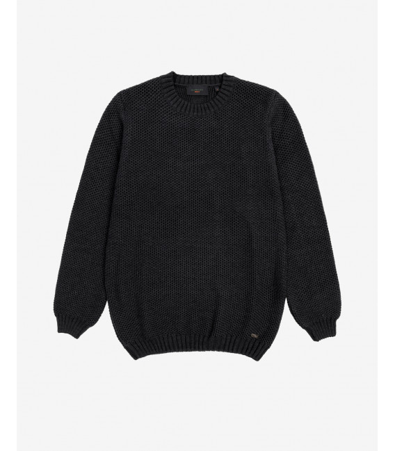 Maglione girocollo in textured 3D