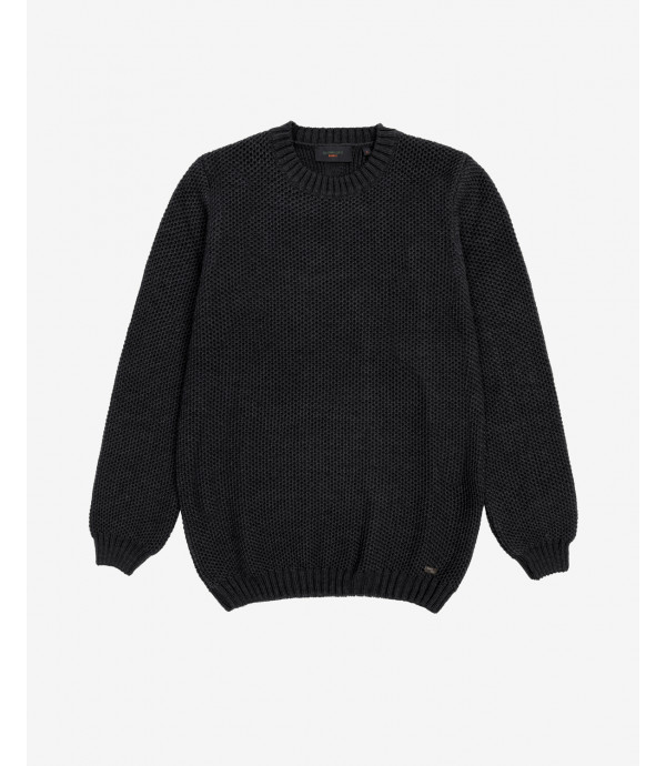 Maglione girocollo in textured 3D