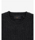 Maglione girocollo in textured 3D