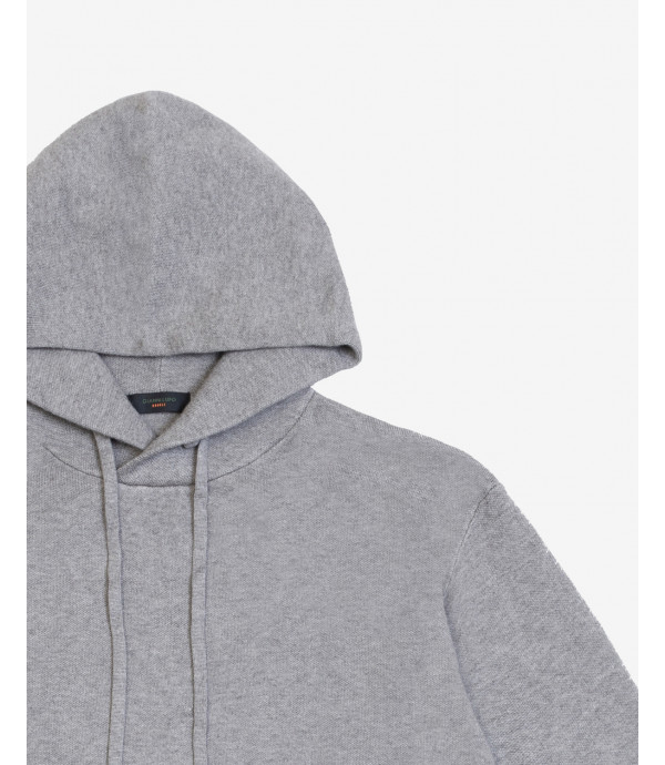Felpa con cappuccio in maglia