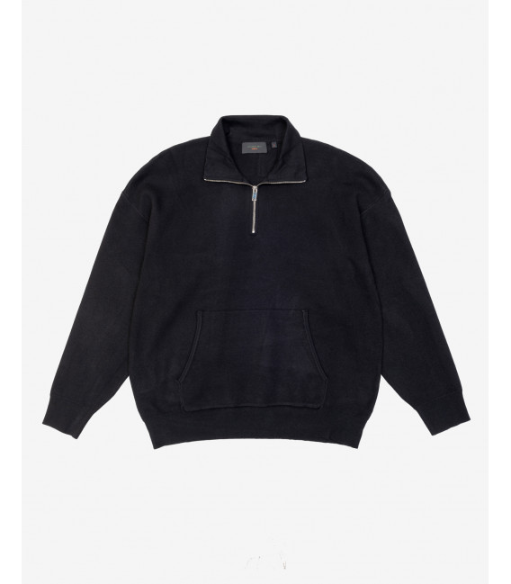 Felpa con collo a zip in maglia