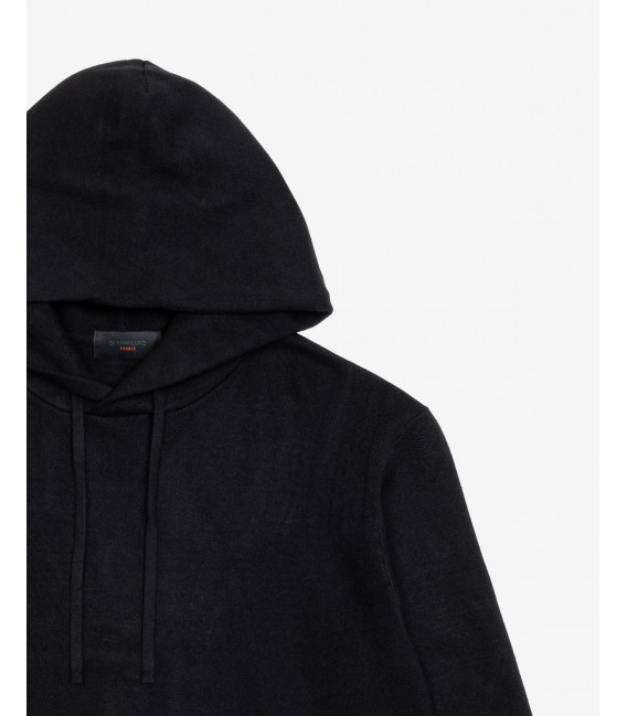 Felpa con cappuccio in maglia