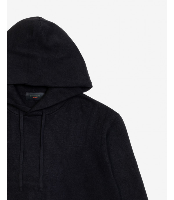 Felpa con cappuccio in maglia