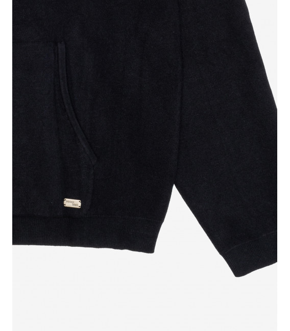 Felpa con cappuccio in maglia