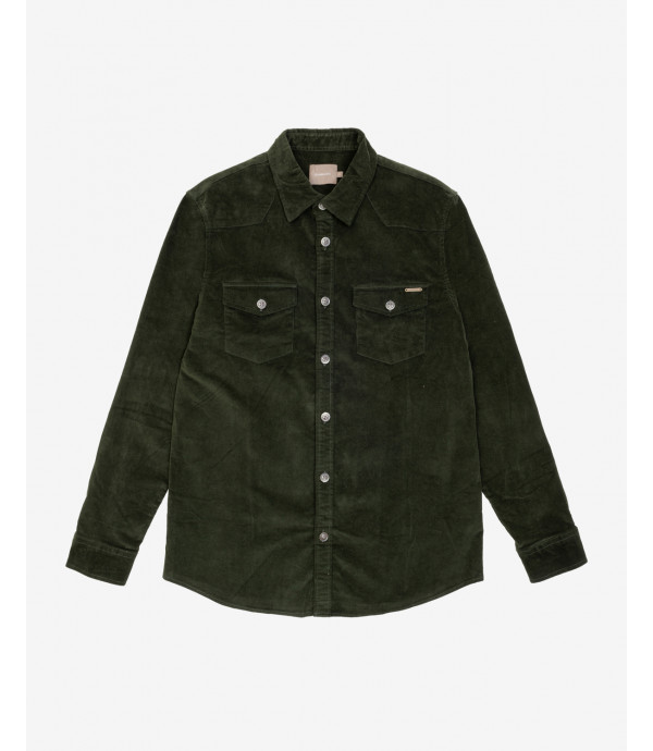 Camicia texana in velluto a coste